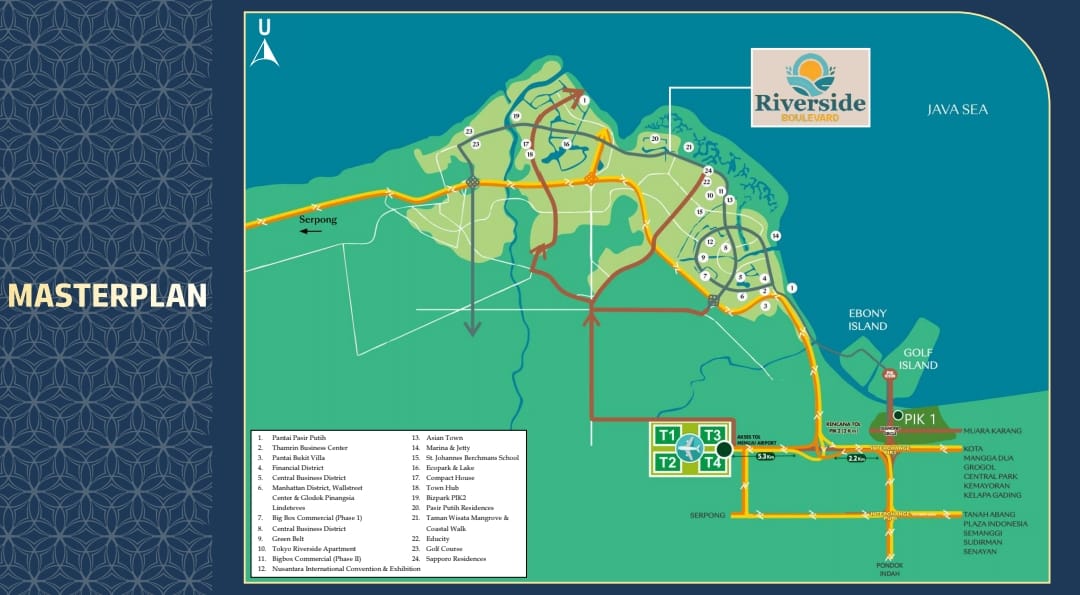 Lokasi SOHO Riverside Boulevard